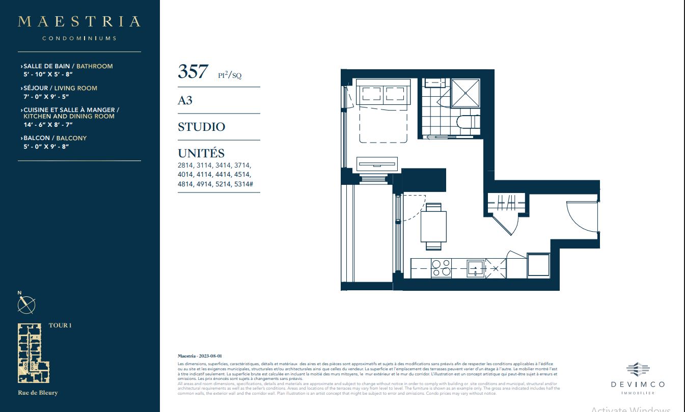 Floor plan for Residence A3