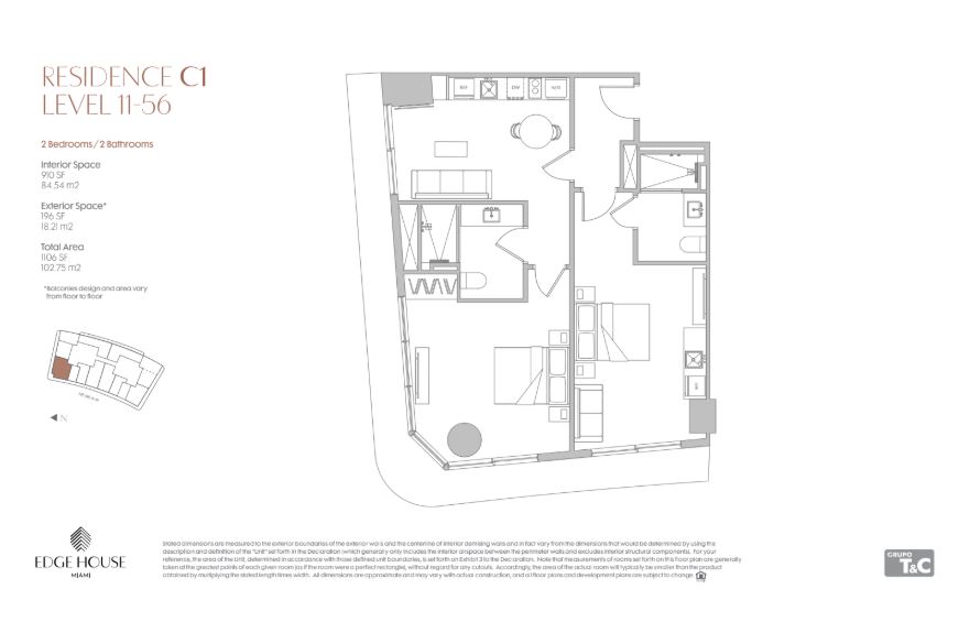 Floor plan for Residence 1708