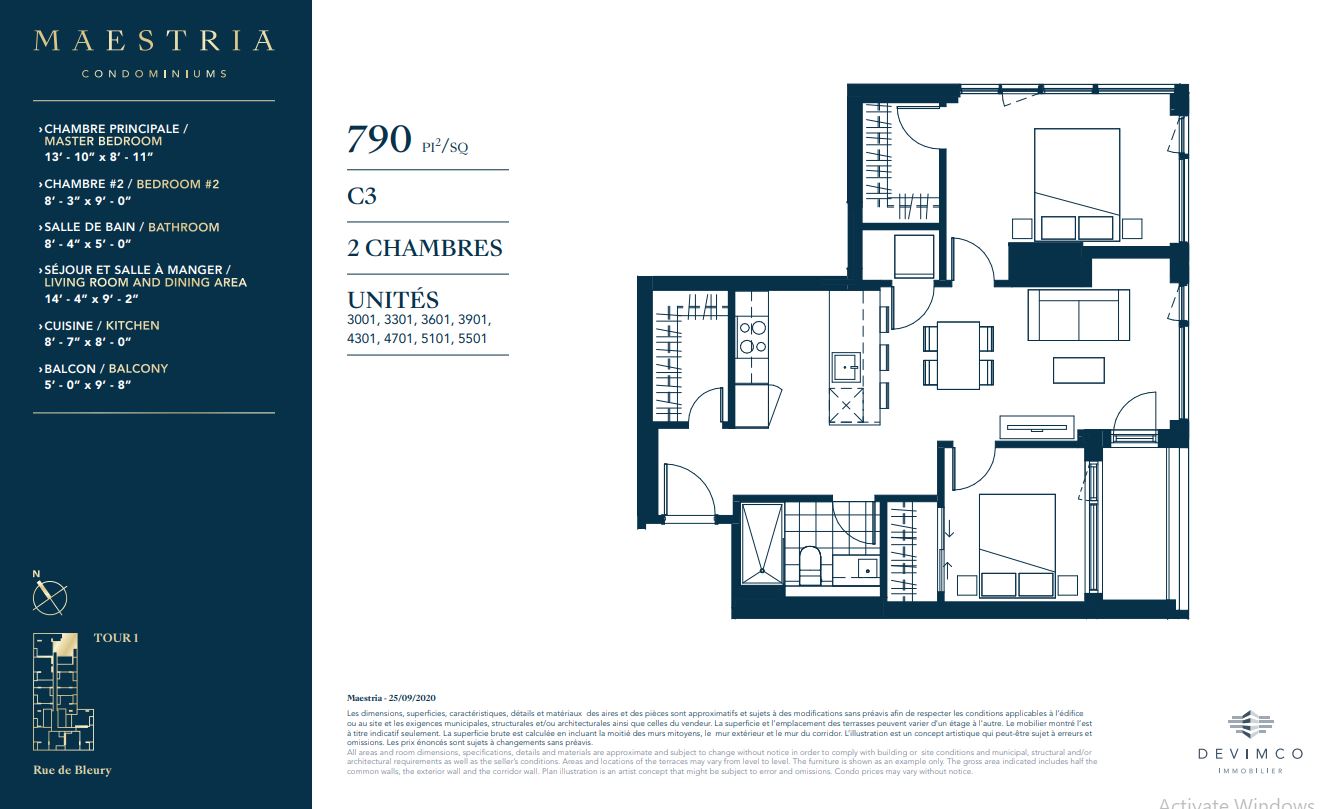 Floor plan for Residence C3