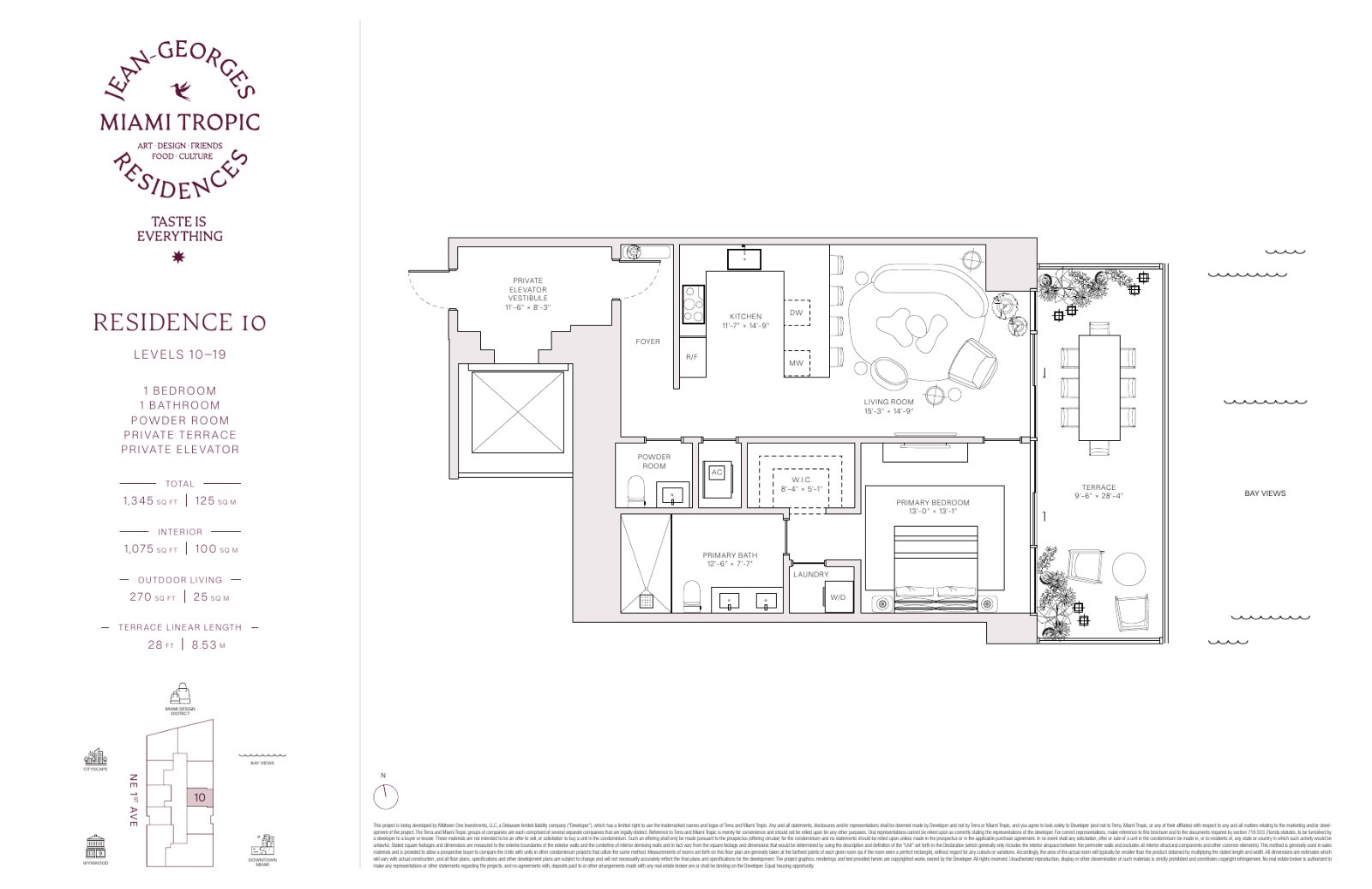 Floor plan for Residence 1010