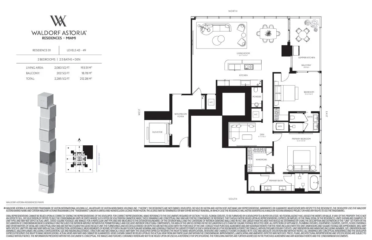 Floor plan for Residence 4201