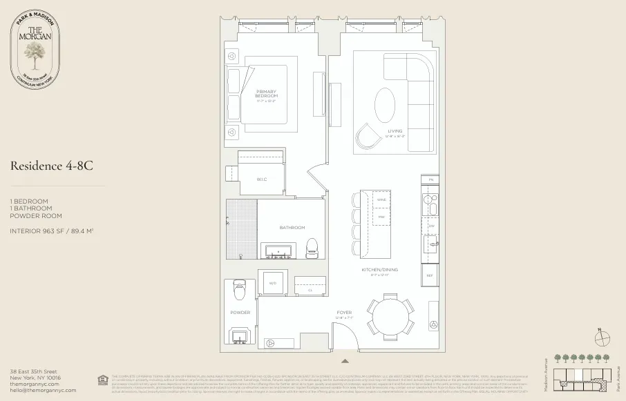 Floor plan for Residence 4C