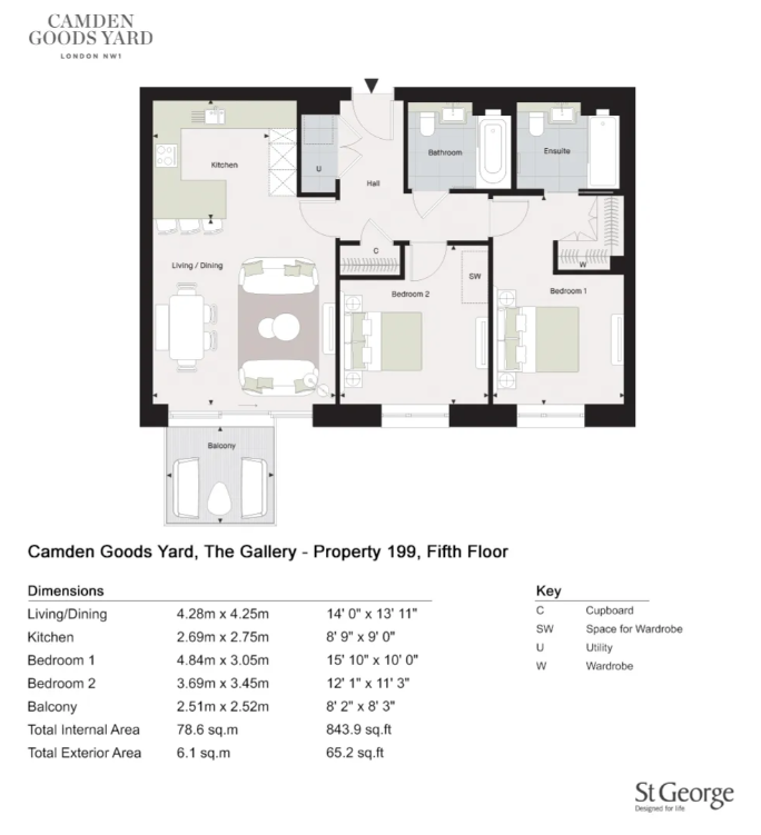 Floor plan for Residence 199