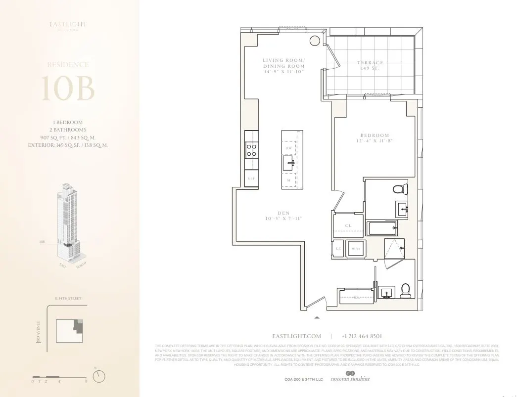 Floor plan for Residence 10B