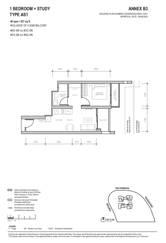 Floor plan for 1 Zion Promenade