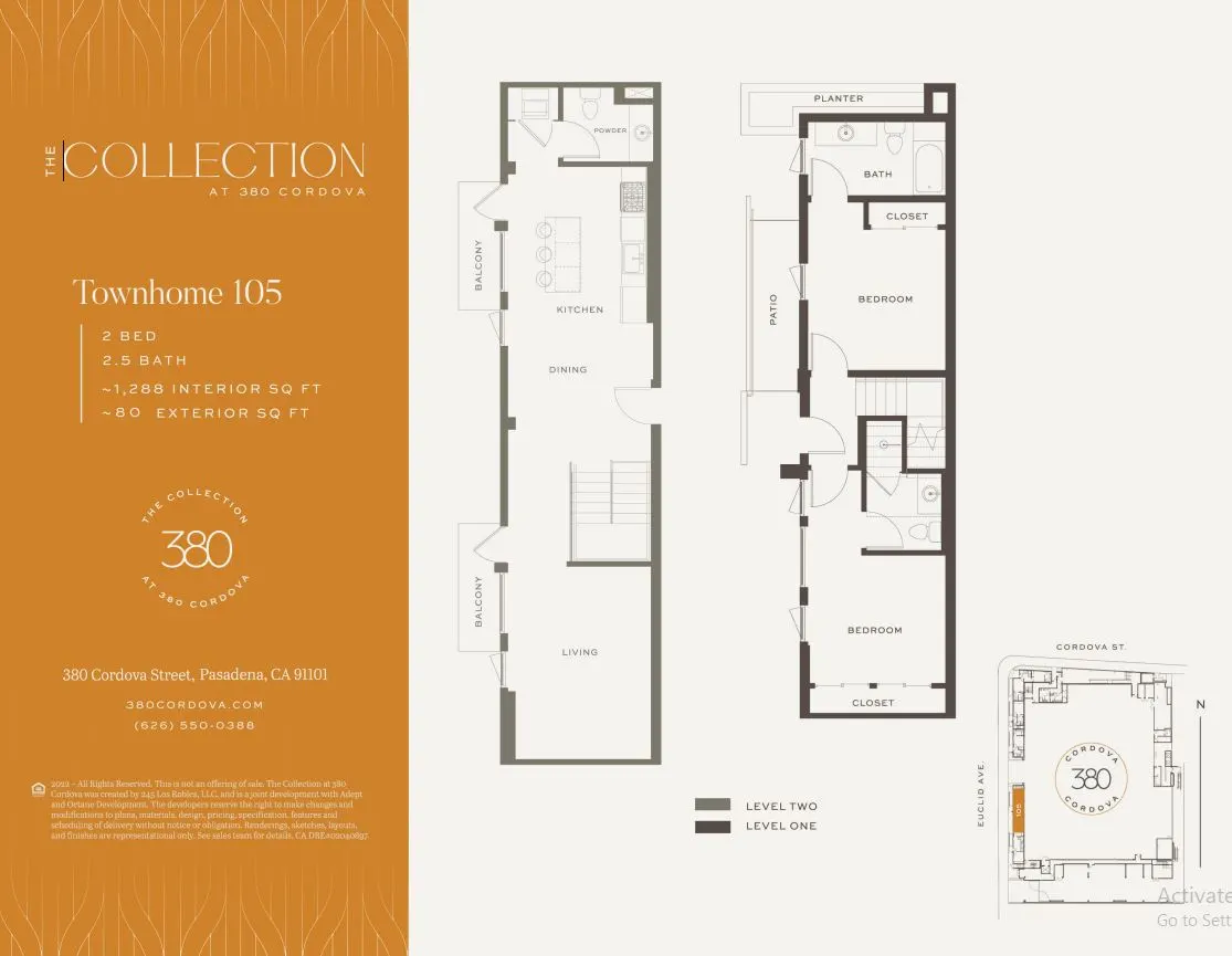 Floor plan for Residence 105