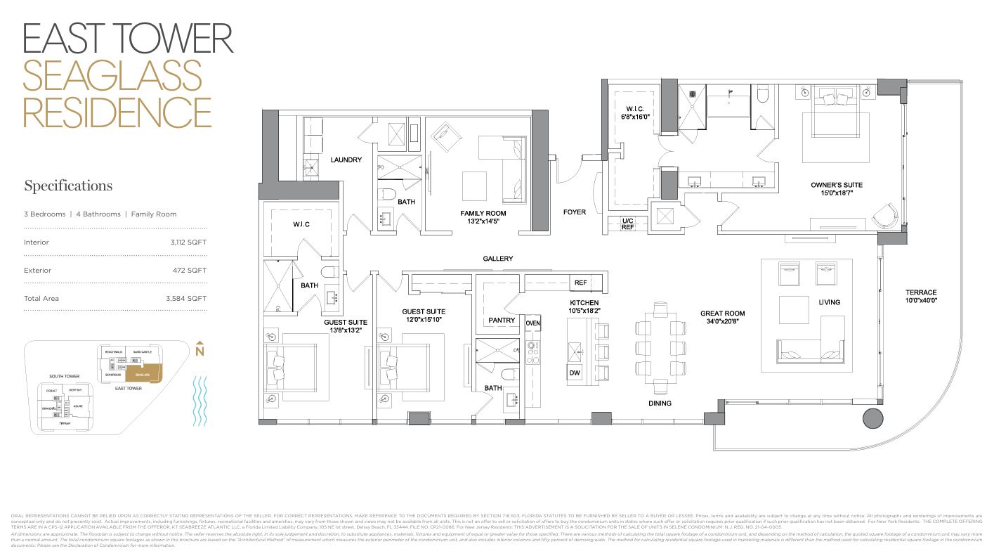 Floor plan for Residence Sea Glass Residence