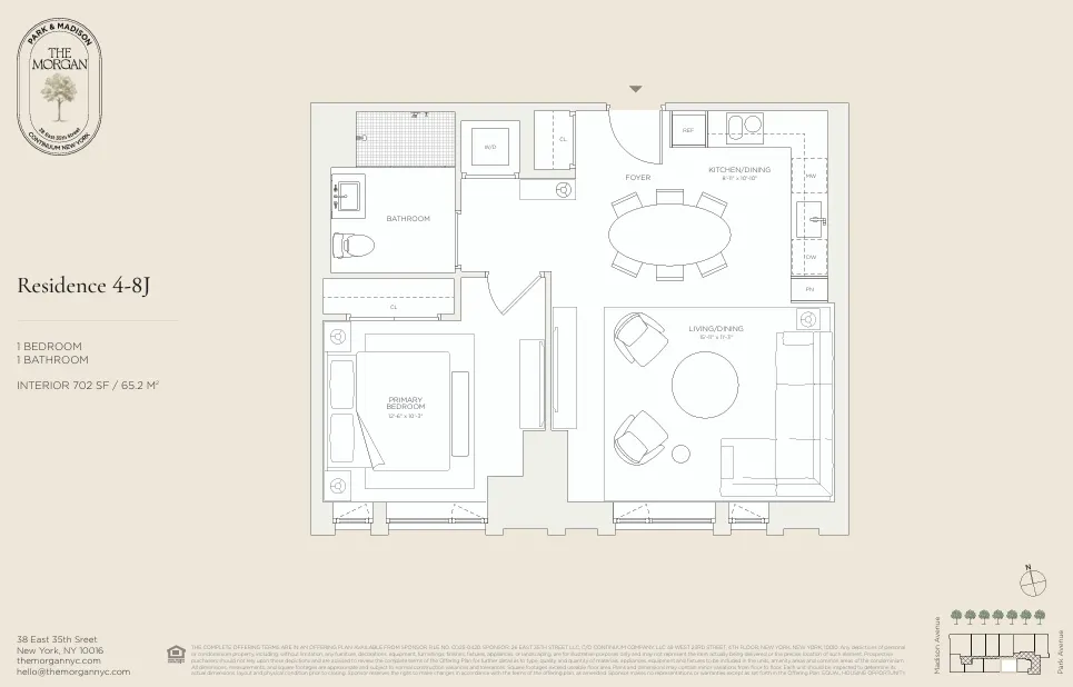 Floor plan for Residence 5J
