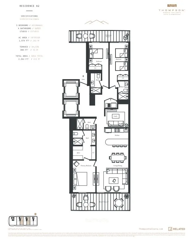 Floor plan for Av. Francisco Medina Ascencio 2585, Zona Hotelera