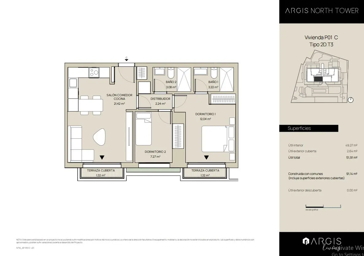 Floor plan for  Avenida de Burgos 18