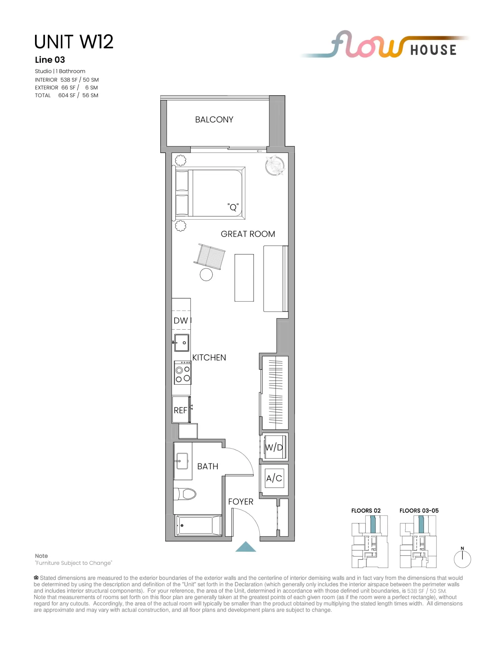 Floor plan for Studio