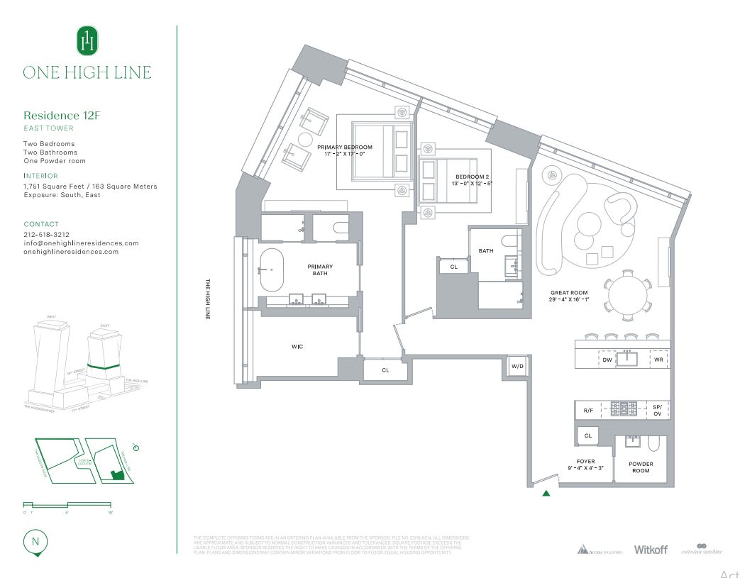 Floor plan for Residence 12F