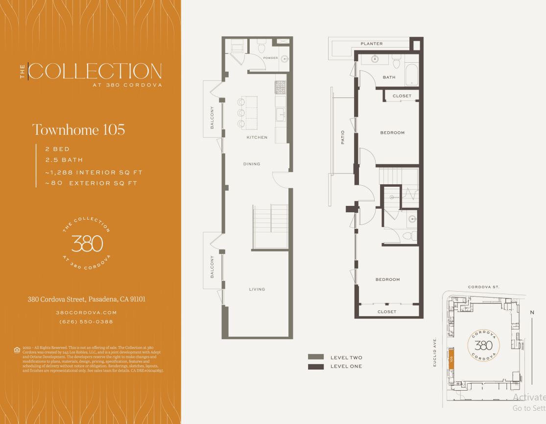 Floor plan for Residence 105