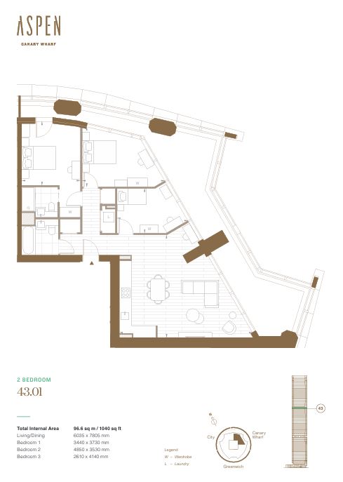 Floor plan for Residence 4301