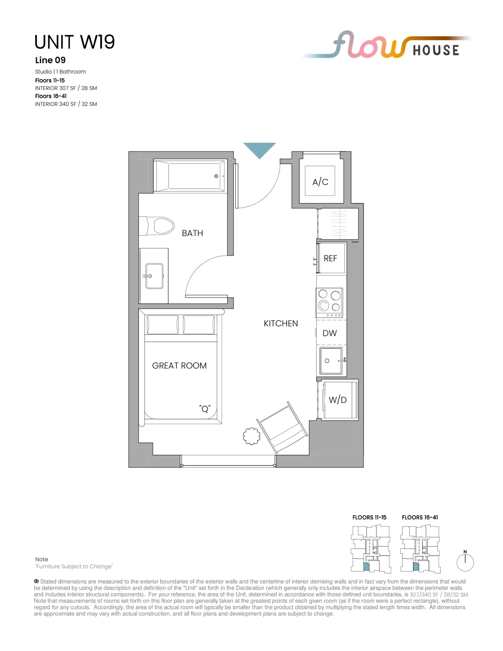 Floor plan for Studio