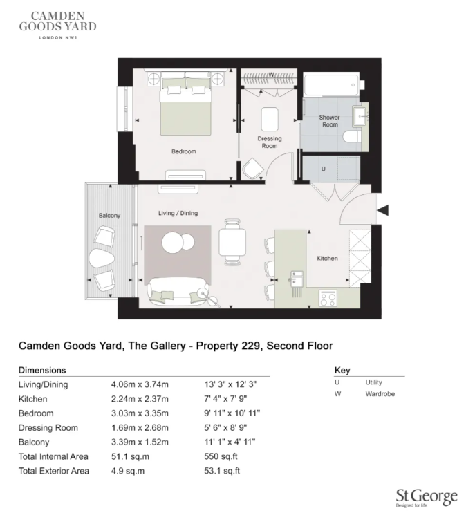 Floor plan for Residence 229