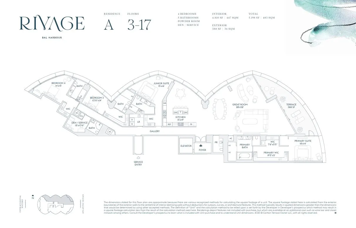 Floor plan for Residence A