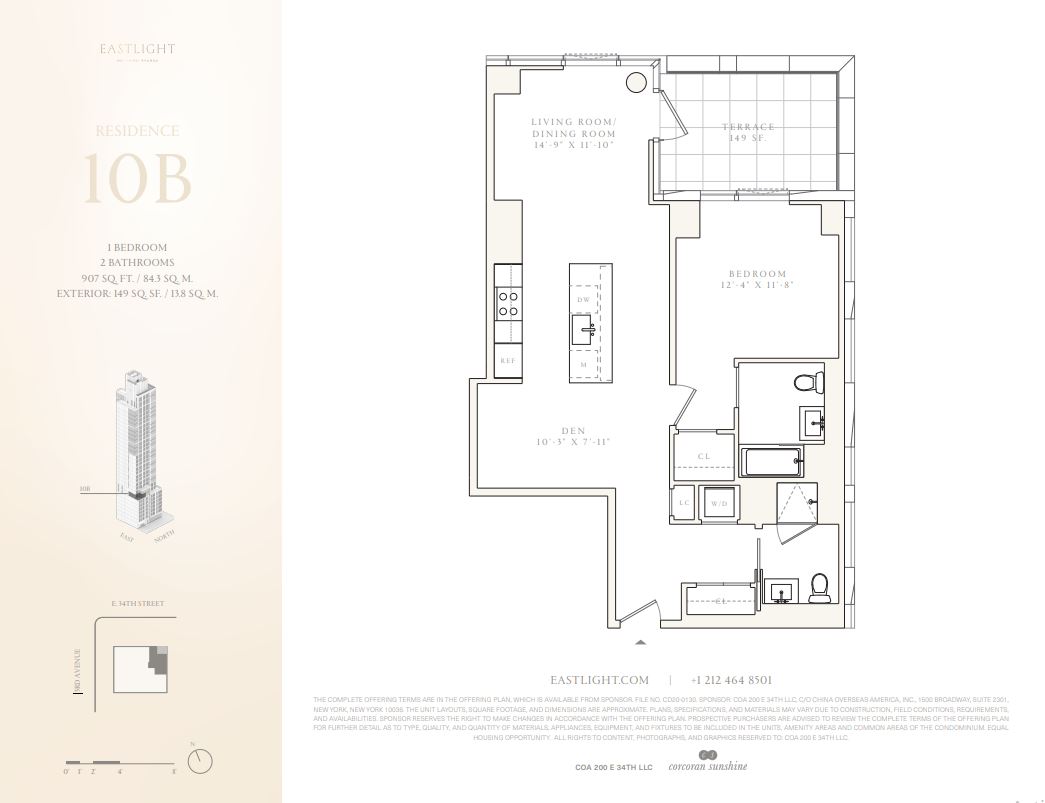 Floor plan for Residence 10B