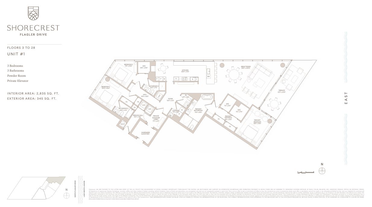 Floor plan for Residence 1