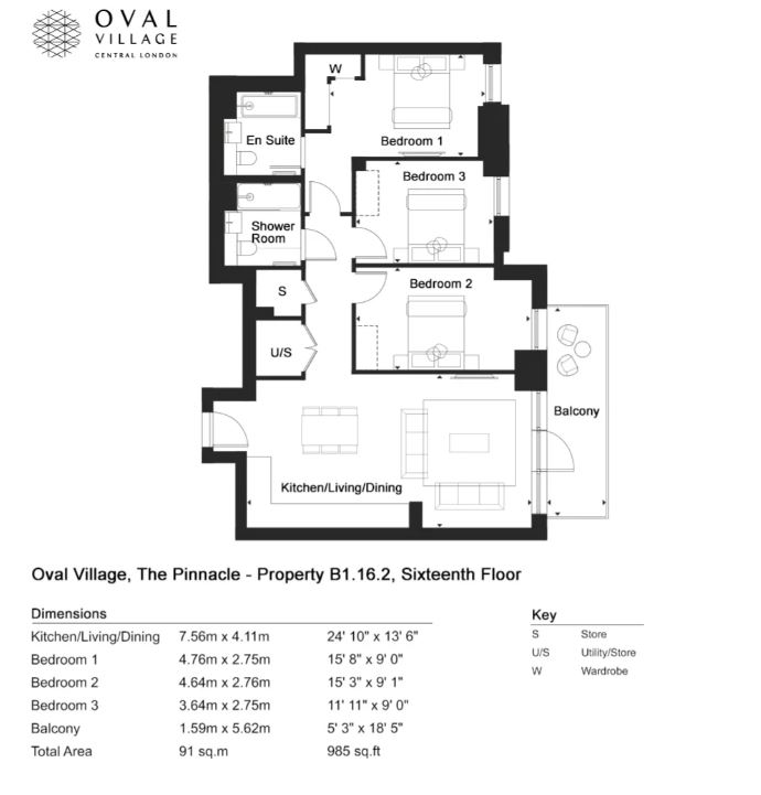 Floor plan for 9 Gasholder Place