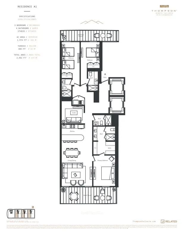 Floor plan for Av. Francisco Medina Ascencio 2585, Zona Hotelera