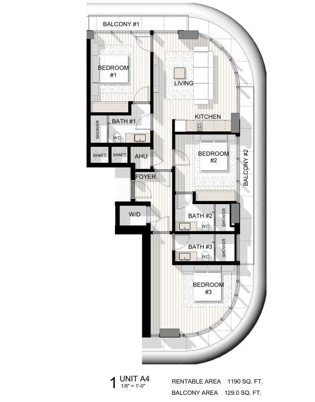 Floor plan for Residence Unit A4