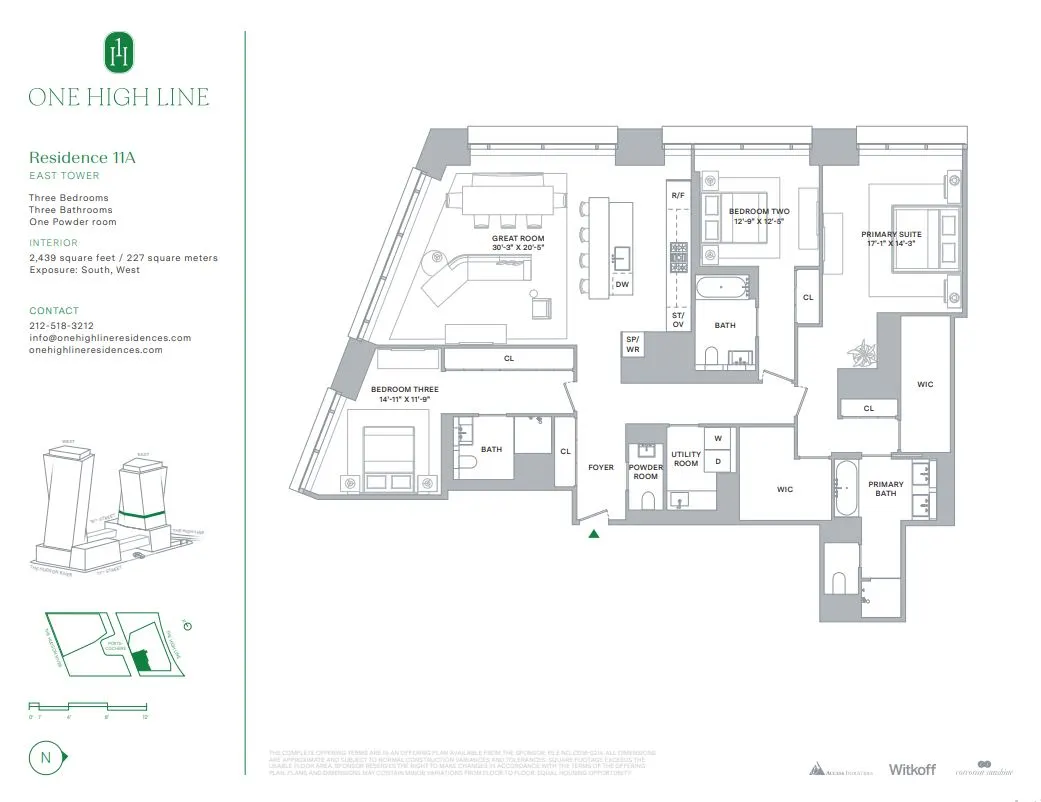 Floor plan for Residence 11A